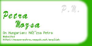 petra mozsa business card